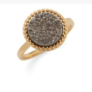 Gold and Platinum druzy ring